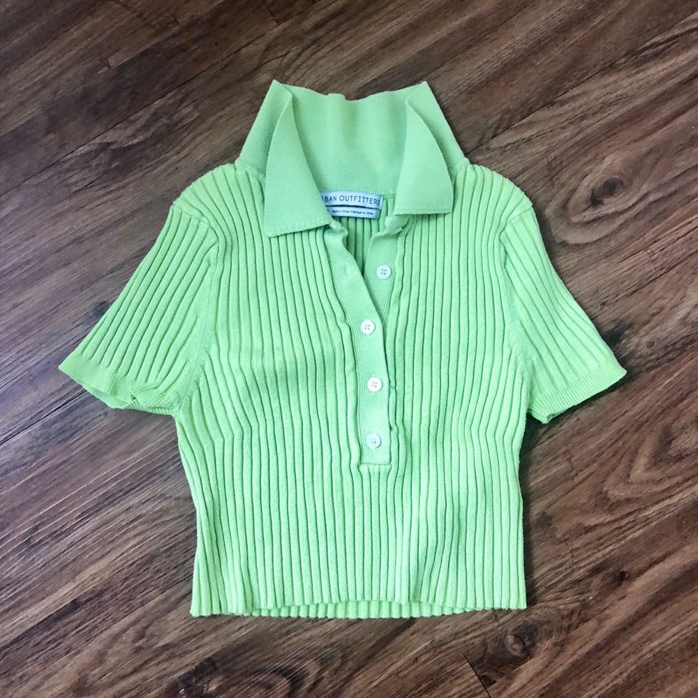 Urban Outfitters Neon Green Crop Top